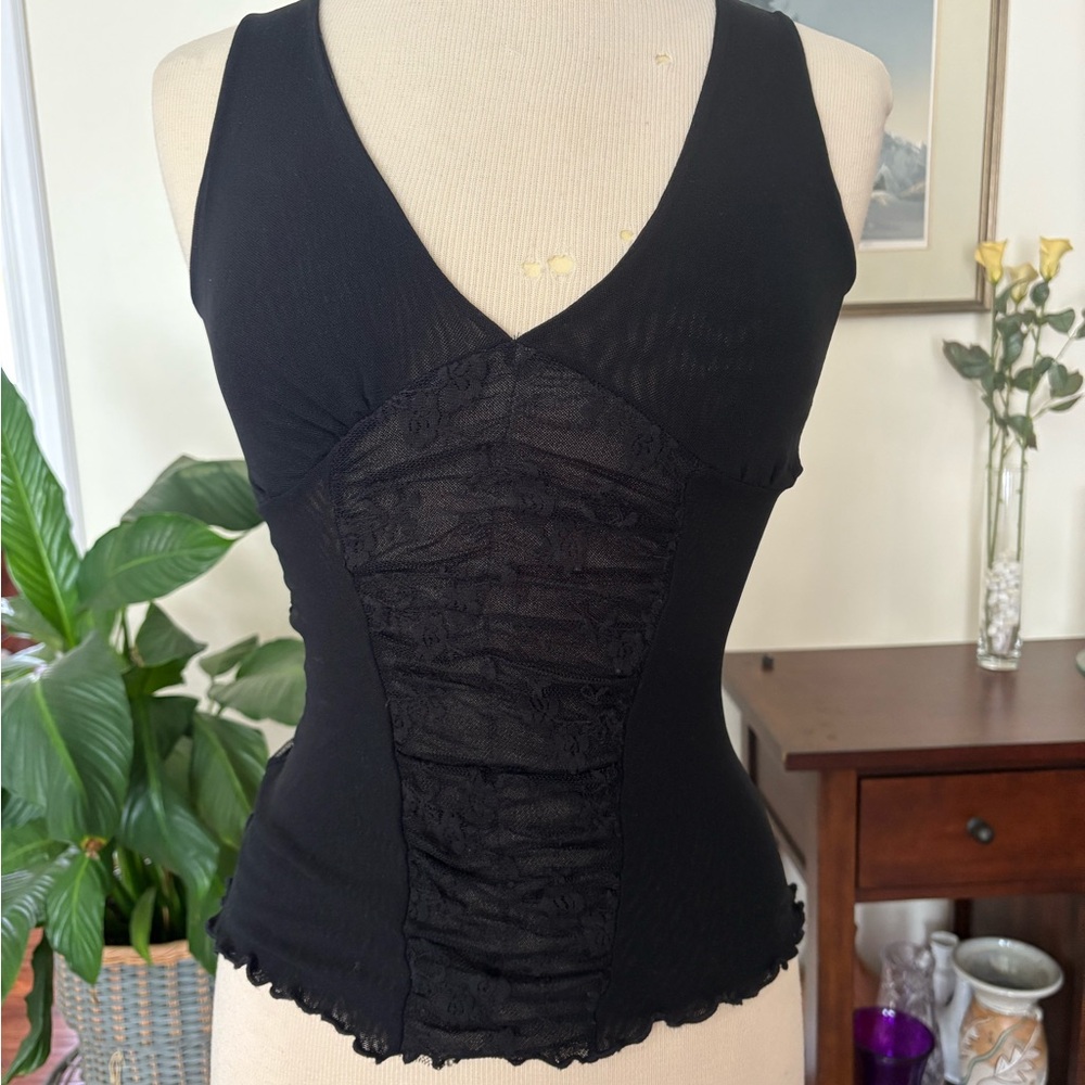 Cache Black Lace Top small